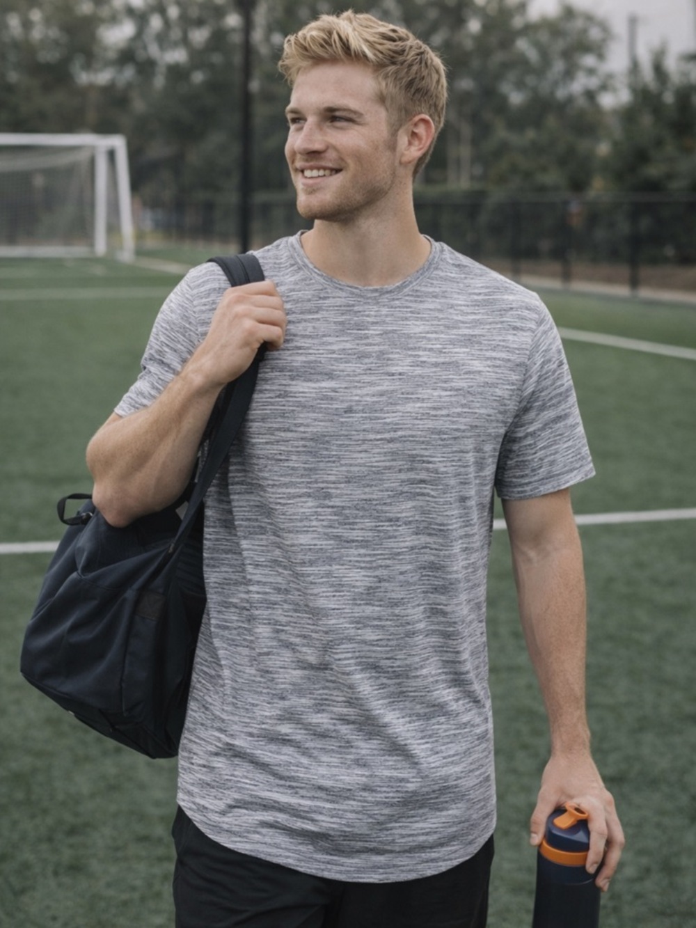 Gray & White Shirt